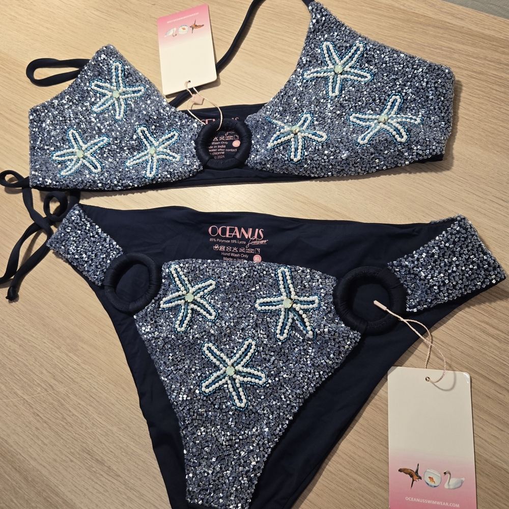 Oceanus Blue Starfish Bikini Set